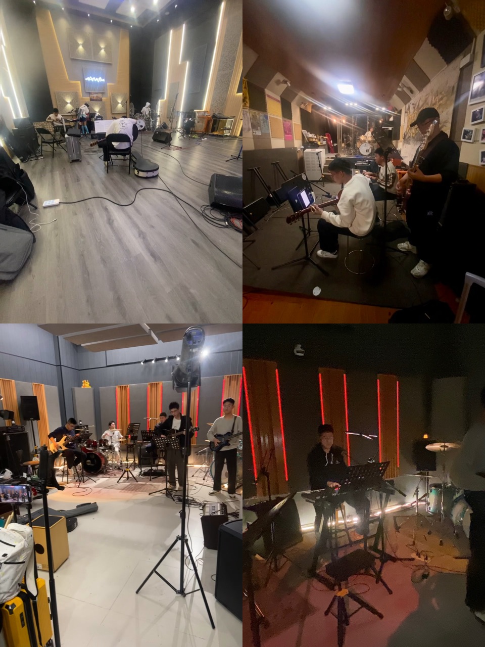 Rehearsing in the studio
